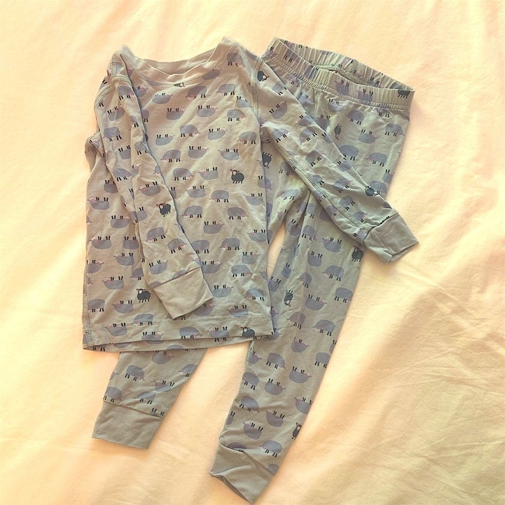 Hanna Andersson soft sheep Pajamas set 3T unisex